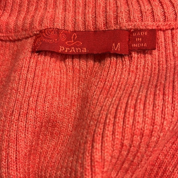 PrAna Pyper Peach Gerberas Halter Sweater Sz M EUC - Picture 7 of 8